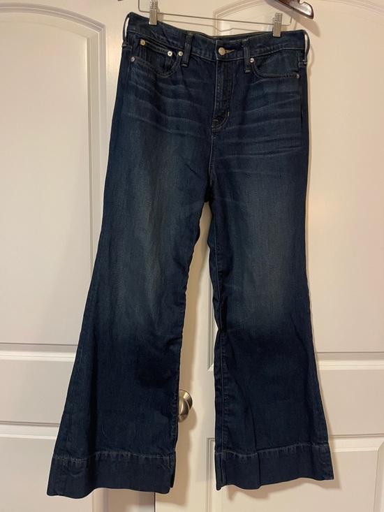 J. Crew Denim - J. Crew ‘96 Denim Trouser High-Rise Wide Leg Dark Blue  Size 29P